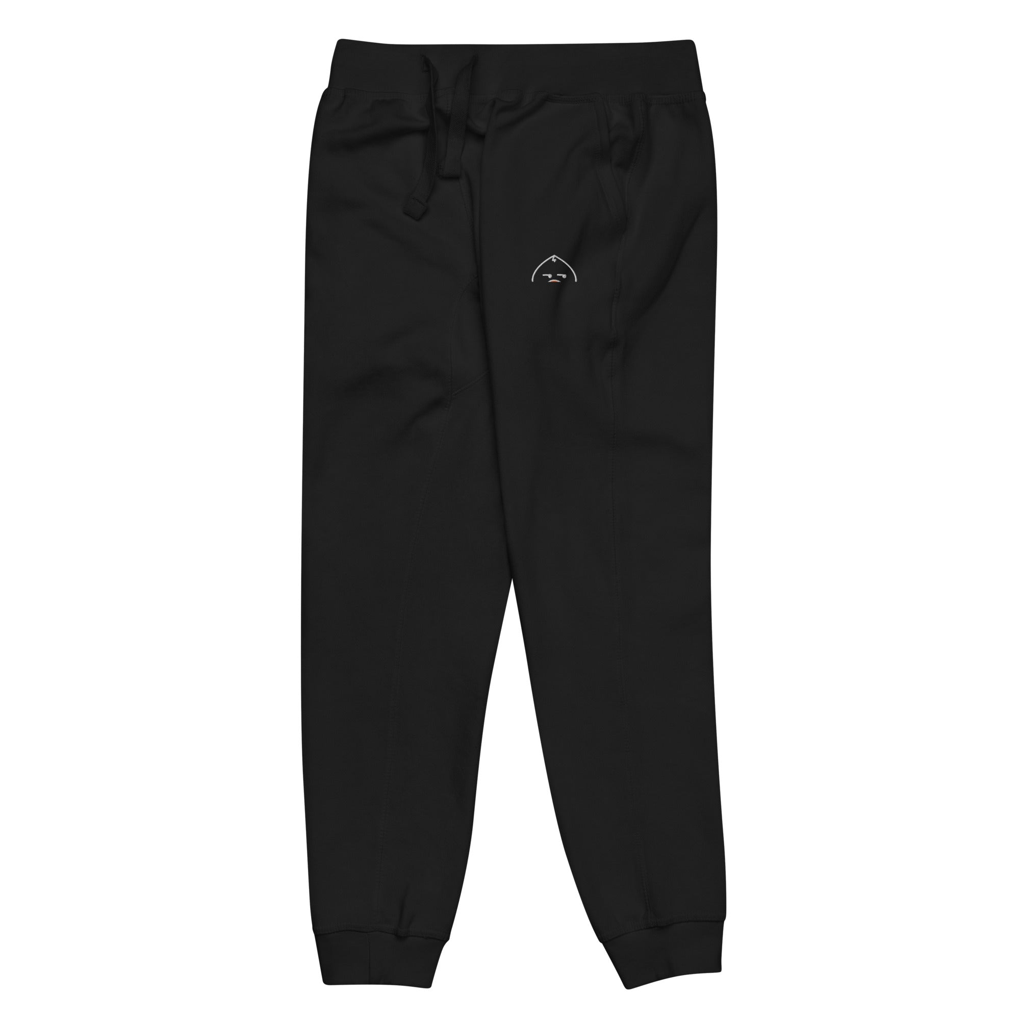 unisex-fleece-sweatpants-black-front-left