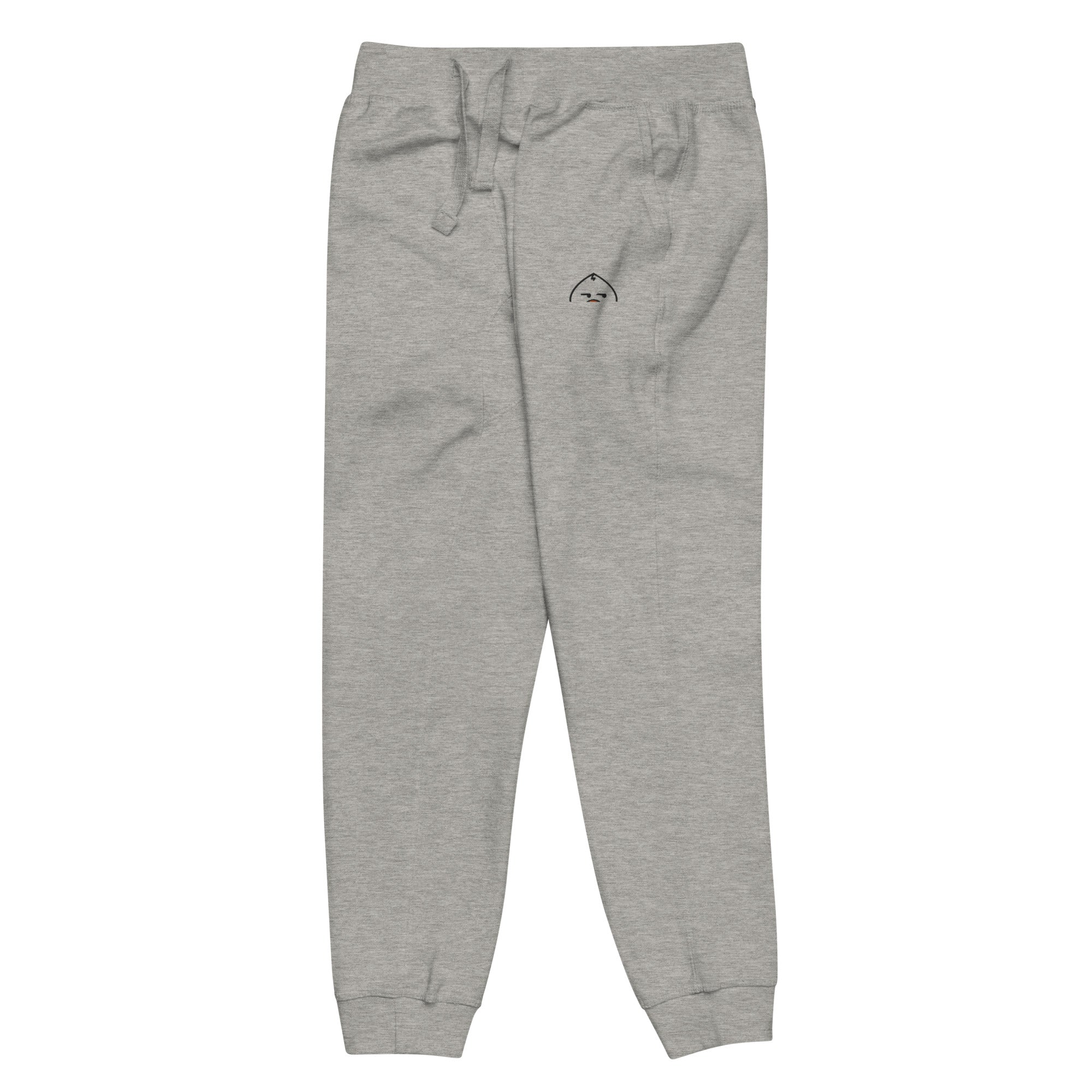 unisex-fleece-sweatpants-carbon-grey-front-left