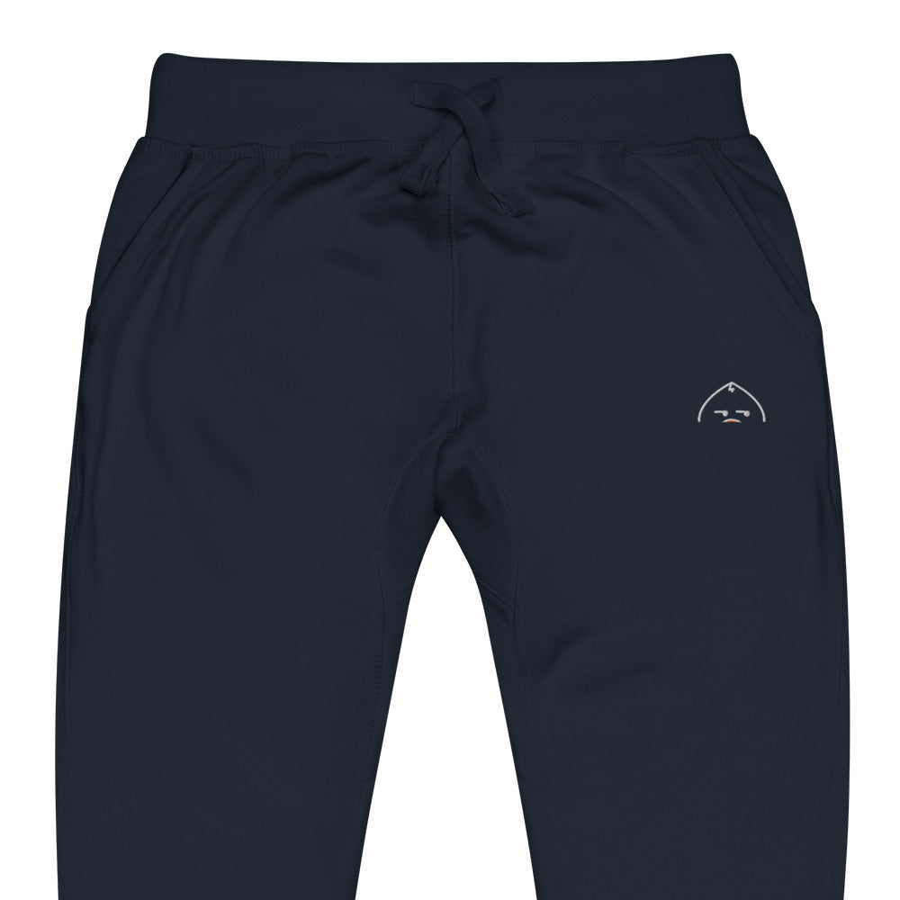 unisex-fleece-sweatpants-navy-blazer-zoomed-in
