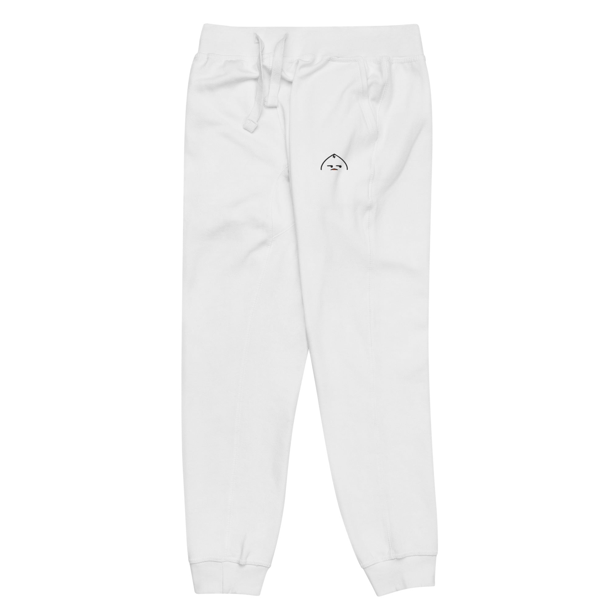 unisex-fleece-sweatpants-white-front-left
